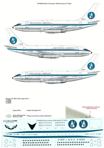 Boeing 737-200 (Britannia Airways -1960's) sts4460