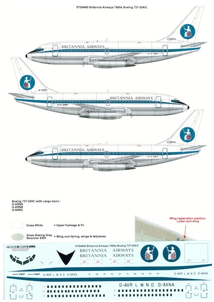 Boeing 737-200 (Britannia Airways -1960's)  sts4460