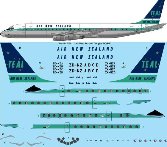 Douglas DC8-52 (TEAL, Air new Zealand )  x14424