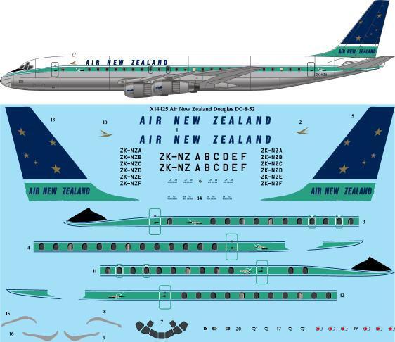 Douglas DC8-52 (TEAL, Air new Zealand - Delivery scheme) x14425