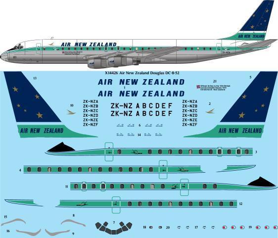 Douglas DC8-52 (TEAL, Air new Zealand - Last scheme) x14426