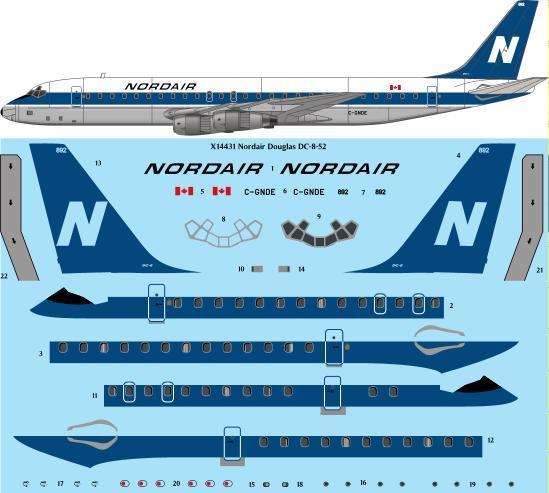 Douglas DC8-52 (Nordair)  x14431