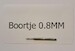 Boortje 0.8MM