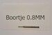 Boortje 0.8MM 