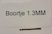 Boortje 1.3MM 