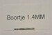 Boortje 1.4MM 