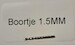 Boortje 1.5MM 