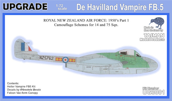 De Havilland Vampire FB5 (RNZAF 1950's) part 1 UG3001
