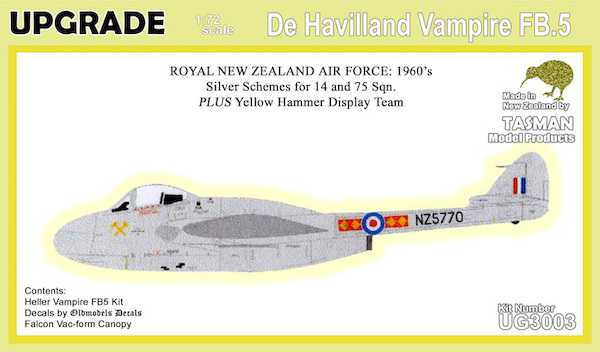 De Havilland Vampire FB5 (RNZAF 1960's)  UG3003