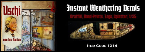 Instant Weathering Decals: Graffiti,, hand prints, tags  USCHI1014