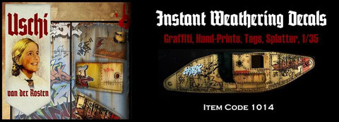 Instant Weathering Decals: Graffiti,, hand prints, tags USCHI1014