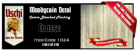 Woodgrain decal set - Coarse Bleached planking  (2 sheets)  USCHI1024
