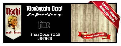 Woodgrain decal set - Fine Bleached planking (2 sheets) USCHI1025