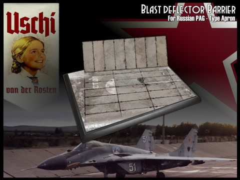 Scenic Display Russian PAG-Type Taxiway including Blast wall slabs- winter version - Circular version USCHI3036