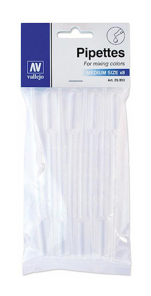 Pipettes for mixing colours - Medium size (8x) 26.003