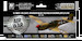 Vallejo Model Color Air Acrylic paint set for US Arrmy Air Corps Mediterranean Theatre of Operations WW2 71183