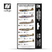 Vallejo Model Color Air Acrylic paint set for US Arrmy Air Corps Mediterranean Theatre of Operations WW2 71183