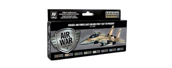 Vallejo Model Color Air Acrylic paint set for Israeli AF Post 1967 to Present (8 colours) 71203
