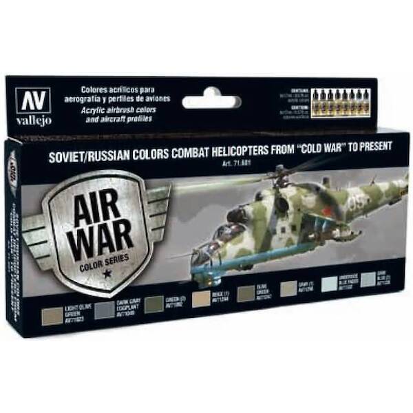 Vallejo Model Color Air Acrylic paint set Soviet/Russian Colours Combat helicopter from "Coldwar" to Present 71601