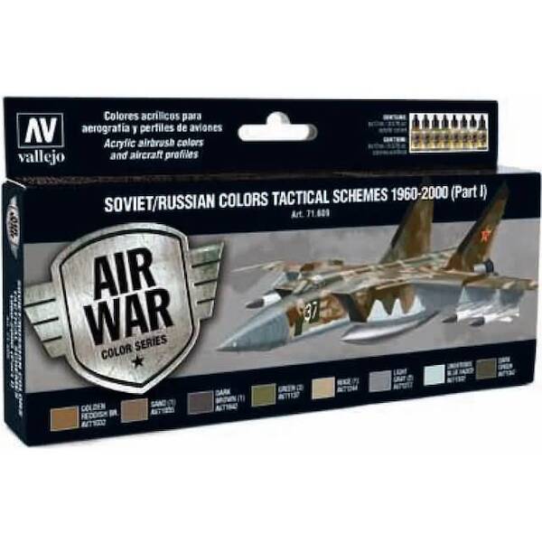 Vallejo Model Color Air Acrylic paint set Soviet/Russian tactical Schemes 1960-1990 Part1  71609