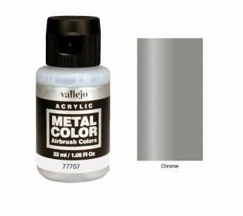 VALLEJO METAL COLORS - AIRBRUSH PAINT - CHROME 32ML - 77.707