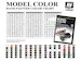 Vallejo Modelcolor And Panzer Aces hand painted color chart CC970