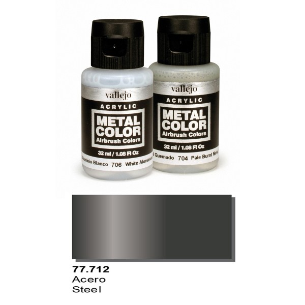 Vallejo Metal color: "Steel" 77.712