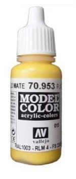 Vallejo Model Color Flat Yellow (FS33655, RAL1003, RLM4) val027