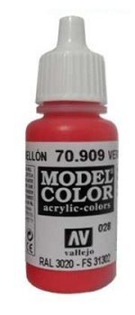 Vallejo Model Color Vermillion (FS31302, RAL3020) val032