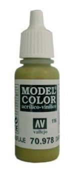 Vallejo Model Color Dark Yellow (FS33440, RAL7028) val116