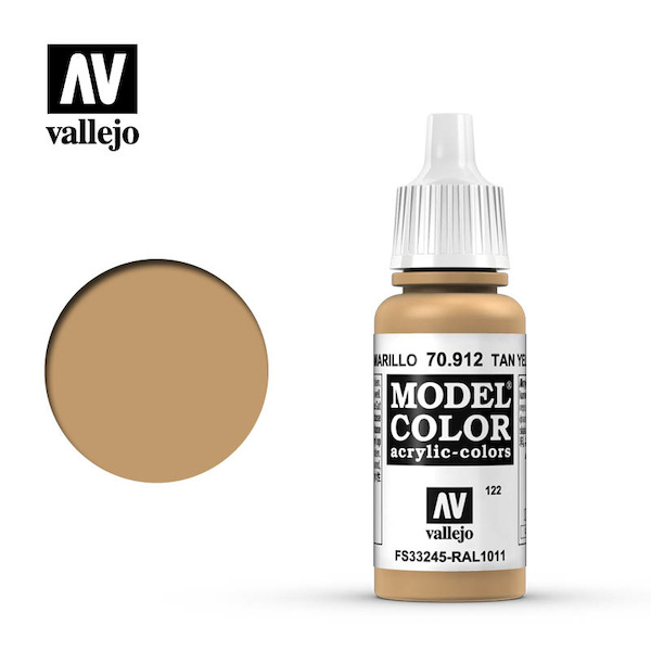 Vallejo Model Color Tan Yellow (FS33245, RAL1011) val122