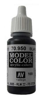 Vallejo Model Color Flat Black (FS37038, RAL9005, RLM22)  val169