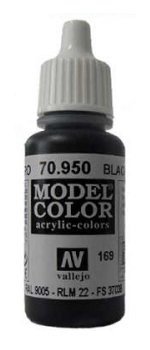 Vallejo Model Color Flat Black (FS37038, RAL9005, RLM22) val191
