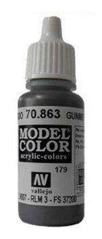 Vallejo Model Color Gunmetal Grey (FS37200, RAL9007, RLM03) val198