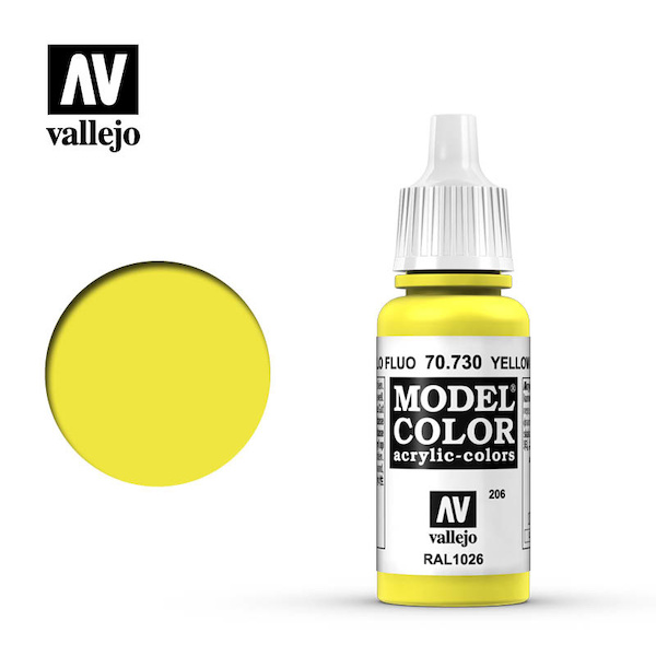 Vallejo Model Color Yellow Fluorescent (RAL1026) val206
