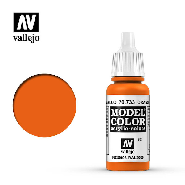 Vallejo Model Color Orange Fluorescent (FS 38903, RAL2005) val207