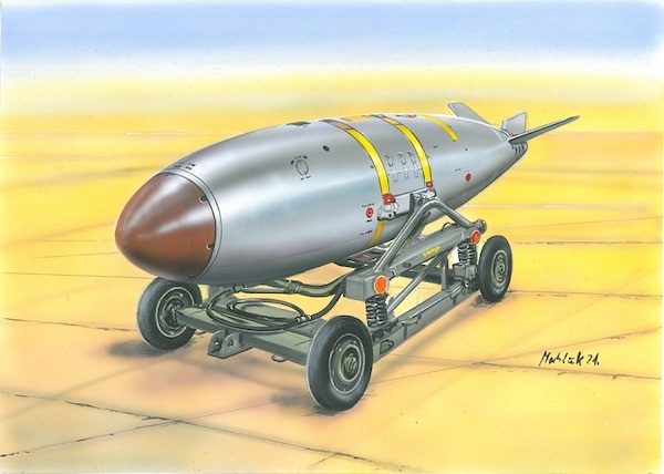 Nuclear Bomb MK7 on trolley  72127