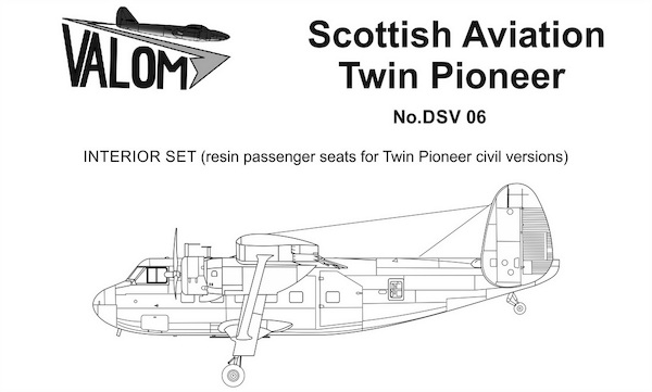 Civil Twin Pioneer Interior set (passenger seats) (VALOM)  VAL-DSV06
