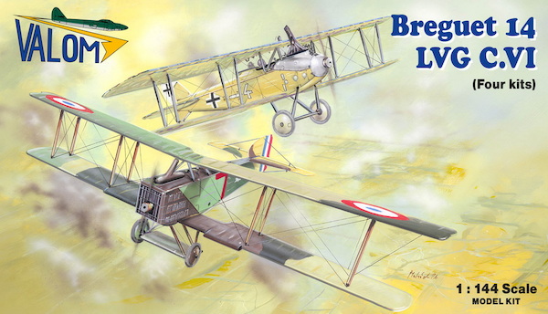 Breguet 14 & LVG C.VI (four kits, 2 of each)  VAL14456