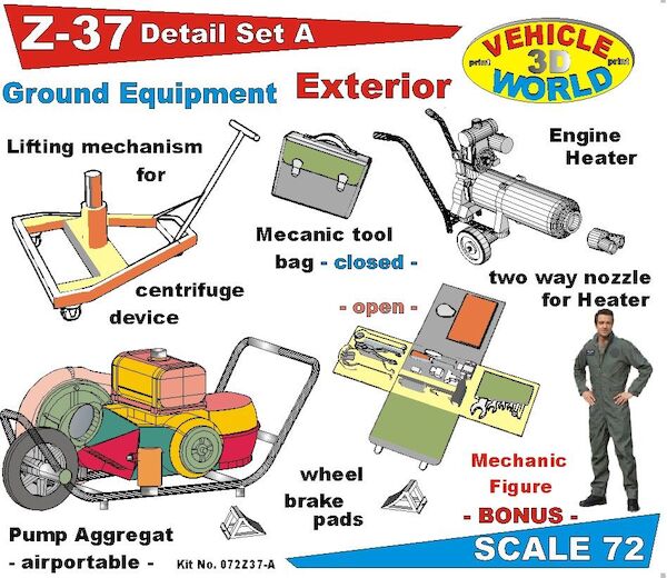 Zlin Z37 Cmelak Detail Set A- (Exterior/Ground equipment) (KP)  072Z37A
