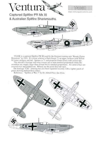 Spitfire PR MKIX (Luftwaffe Captured) & Mk8 (RAAF)  V4860