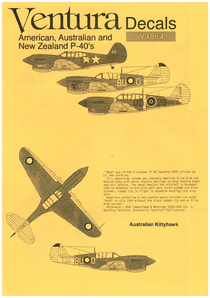 P40E/N Warhawk (USAAF, RAAF, RNZAF)  V4864