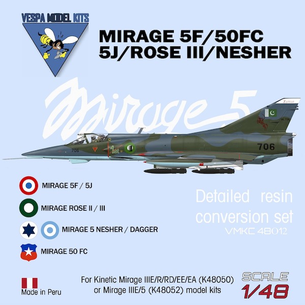 Mirage 5 F-J/Mirage 50FC/Mirage 5 Nesher-Dagger/ROSE II-III conversion(Kinetic) VMKC48012