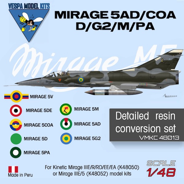 Mirage 5AD/5CO/5AD/5DE/5G2/5PA/5M/5V conversion(Kinetic) VMKC48013