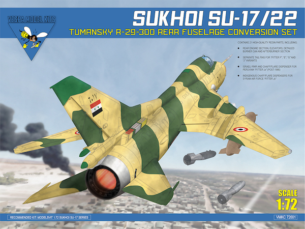 Sukhoi Su17/22 Tumansky R28-300 Rear fuselage Conversion set (Modelsvit) (RESTOCK) VMKC72001