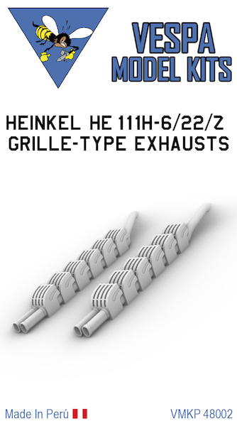 Heinkel He111H-6/22/Z Grille type exhausts (4 exhausts)  VMKP48002