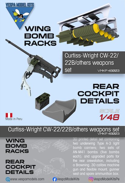 Curtiss-Wright CW-22/22B & others Weapons Set (Also for KNIL LA Falcons!)  VMKP48003