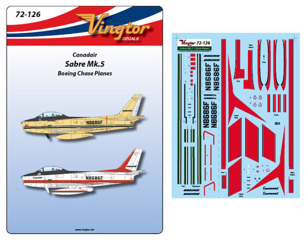 Canadair Sabre Mk.5 - Boeing Chase Planes  72-126