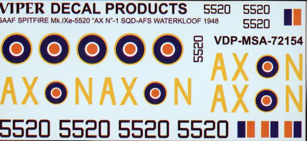 SAAF Spitfire MKIXe (5520 / N-AX No1 sq AFS Waterkloof 1948) MSA72154