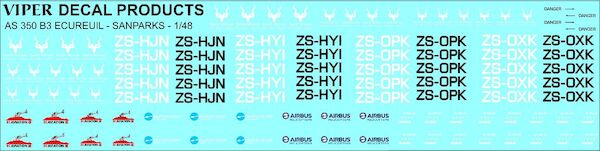 SANparks AS350 B3 (Ecureuil (ZS-HJN, ZN-HYI, ZS-OPK and ZS-OXK) GSE48001